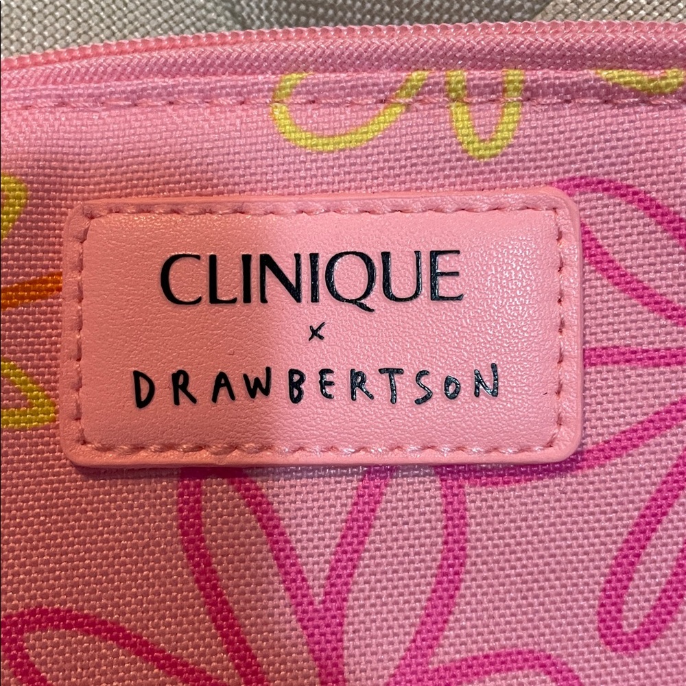 Clinique Pink Floral Cosmetic Bag - Picture 2 of 6
